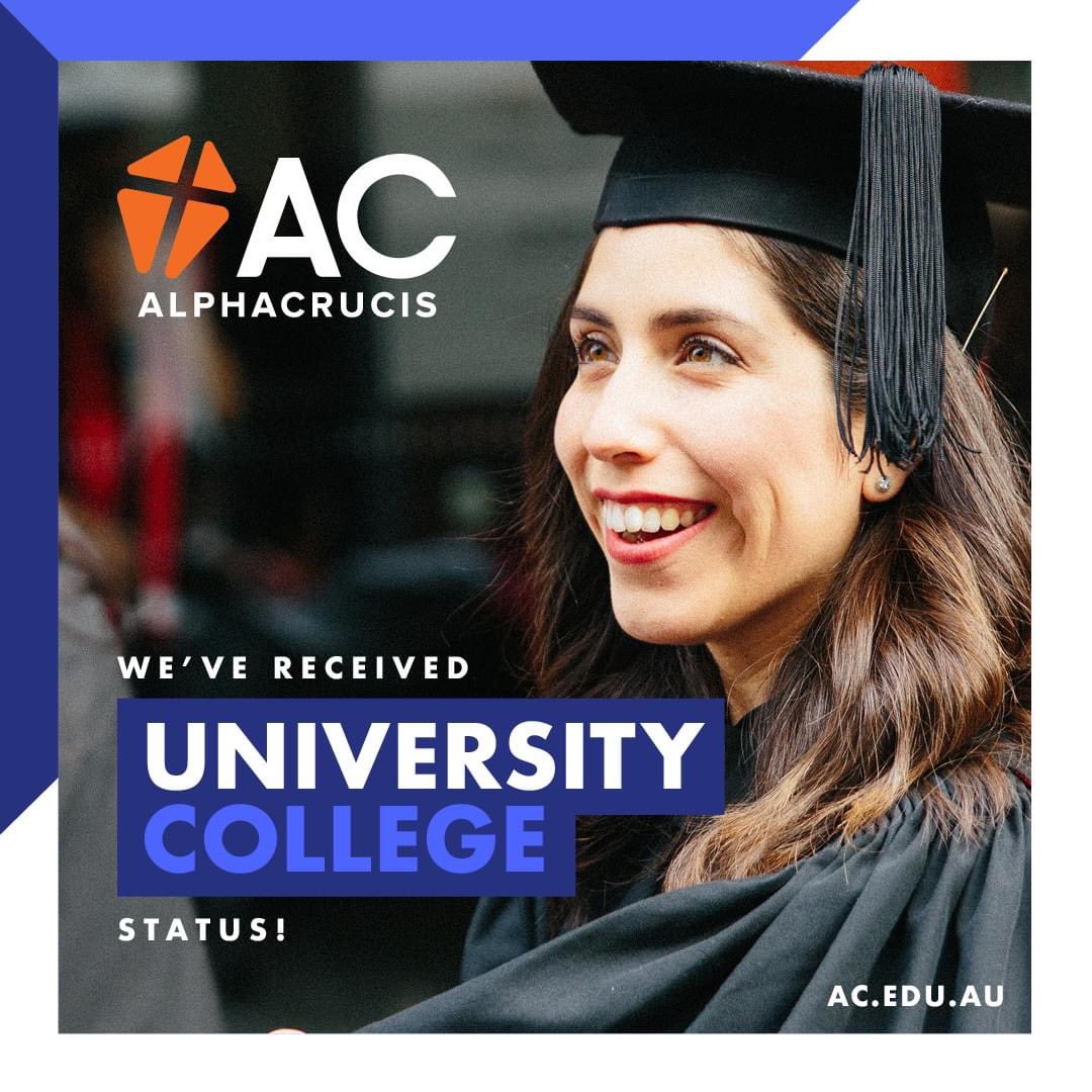 alphacrucis's tweet photo. Today, Alphacrucis has been awarded University College by @TEQSAGov.  This historical moment marks us as the first Pentecostal higher education institution of this level in Australia.
 
#Alphacrucis #AC #HigherEducation #training #education #study #university #studyaustralia https://t.co/3Tq2dypc7D