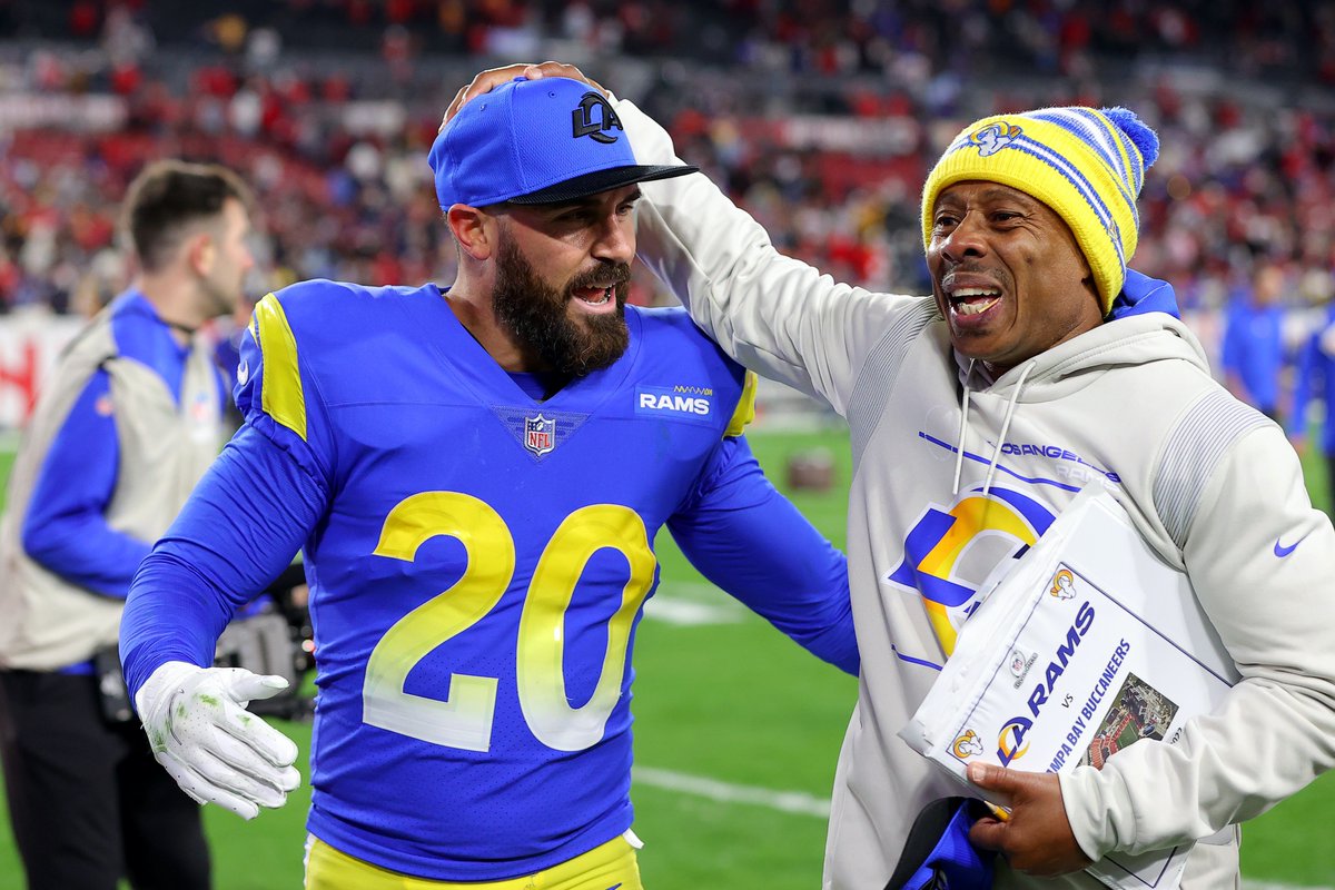 Jan. 11: 37-year-old Eric Weddle was retired

Jan. 30: 37-year-old Eric Weddle led the Rams in tackles in NFC-clinching win
