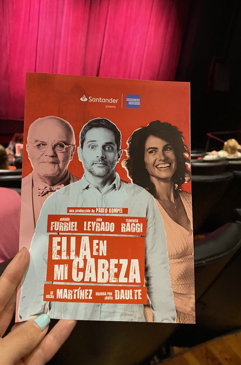 nildasarli's tweet photo. Anoche vi #EllaEnMicabeza en @TeatroMetSura ! Ame volver y disfrutar del teatro !
#Furriel supremo, #Leyrado y #FlorRaggi se lucen y bajo la dirección de @JavierDaulte1 logran una obra dinámica, inteligente y divertida !
Disfrutemos del teatro ! https://t.co/ZlzXkVn0QK