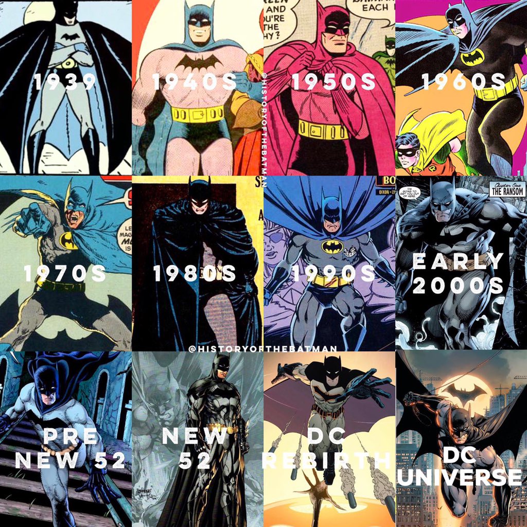 Top 41+ imagen batman comic evolution