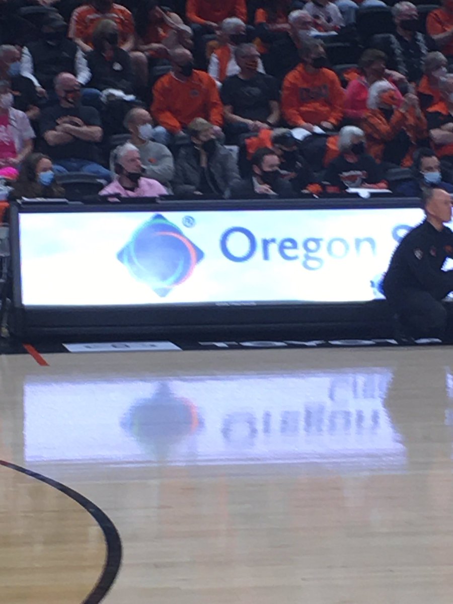 NickMcWilliam18's tweet photo. Had a great time seeing OSU WBB sweep the LA schools this weekend and honoring the alumni players as well!  Katie provided 2nd quarter radio commentary with the legendary Ron Callan. https://t.co/Rl2BiTfHRD