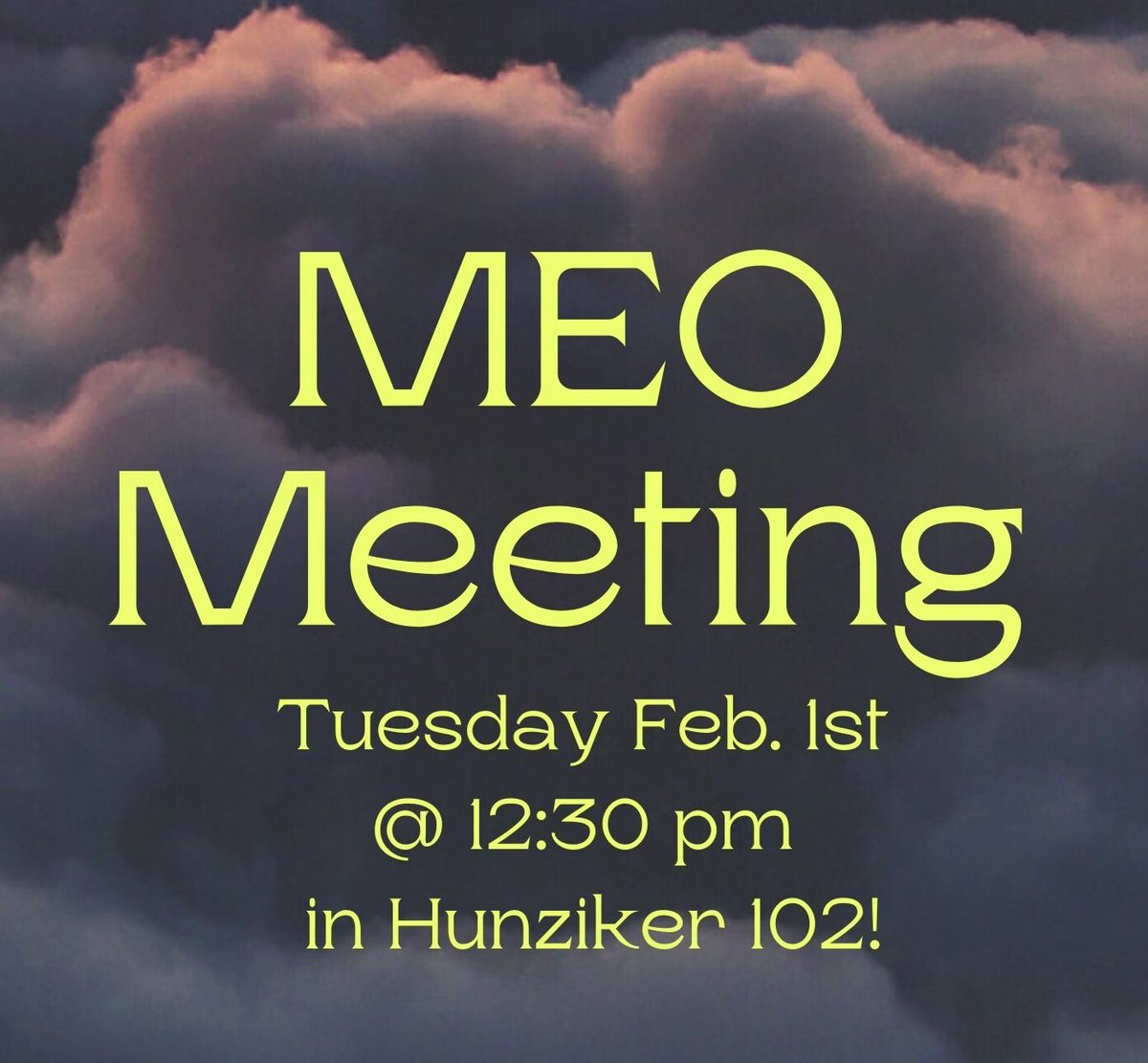 WP_MEO's tweet photo. Join us for our first meeting of the semester!! 🤍✨☁️ https://t.co/XDmnriqd2B