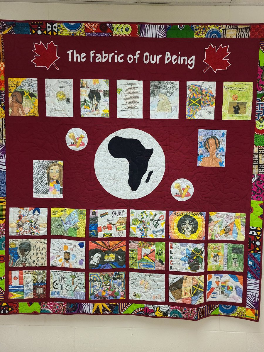 mrsmfrancis1's tweet image. Thanks @nadinewilliams for working with @SunnyViewMS students on this amazing quilt! All students were able to connect to the African Diaspora and leave an amazing legacy for our school as we acknowledge the International Decade for People of African Descent @PeelSchools