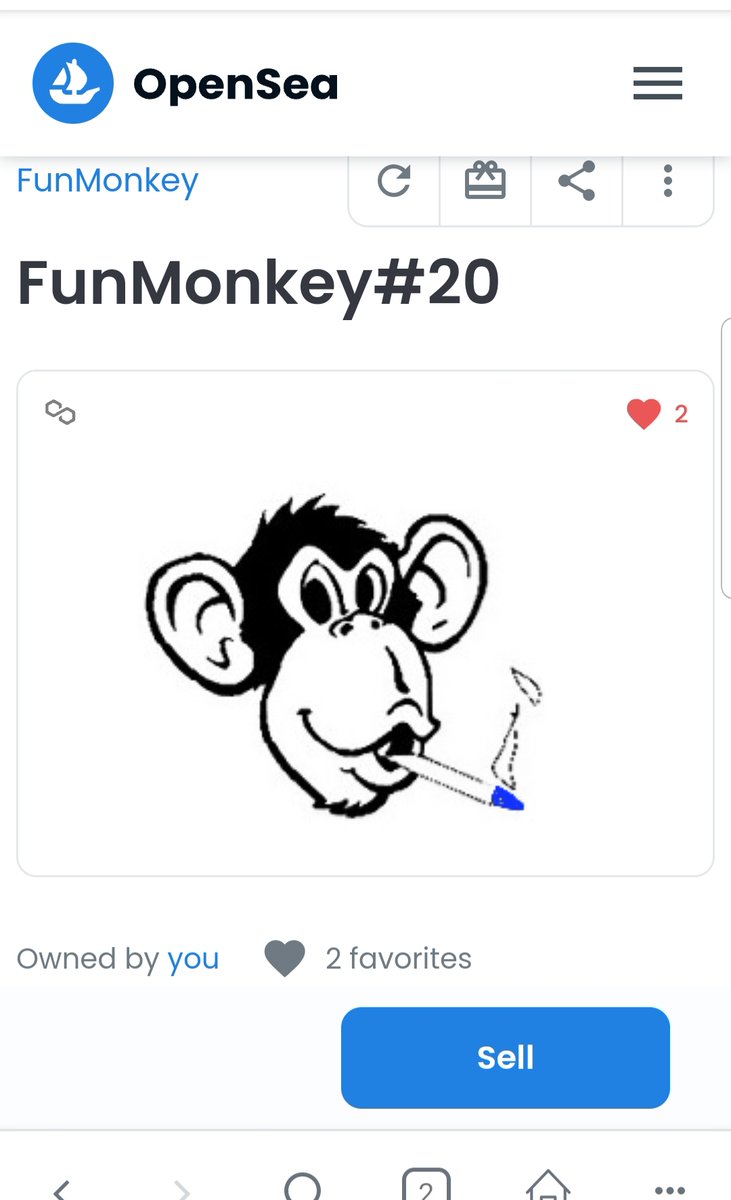 Just joined the #NFTfamily by winning this Beauty! Thanks <a href="/CoastalCrypto1/">CoastalCrypto</a> #freenft They giving away every 10th minted #FunMonkeyNFT!
