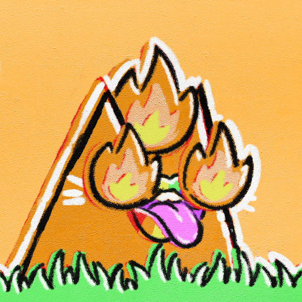 nft_cy's tweet image. Manage to catch a Rare fire eyes fire hat! Token ID #9142 @Opensea #9143 (awaits numberic adjustment) @popartcatsnft #mattchessco #popartcats #nft