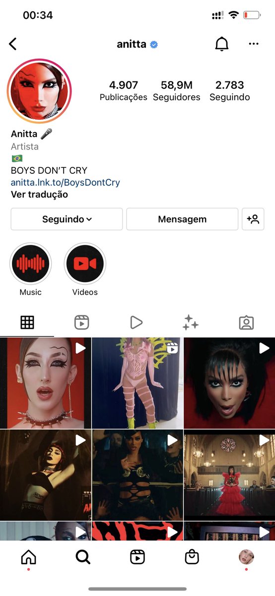 e esse feed? 😭♥️ <a href="/Anitta/">Anitta</a> #BoysDontCry