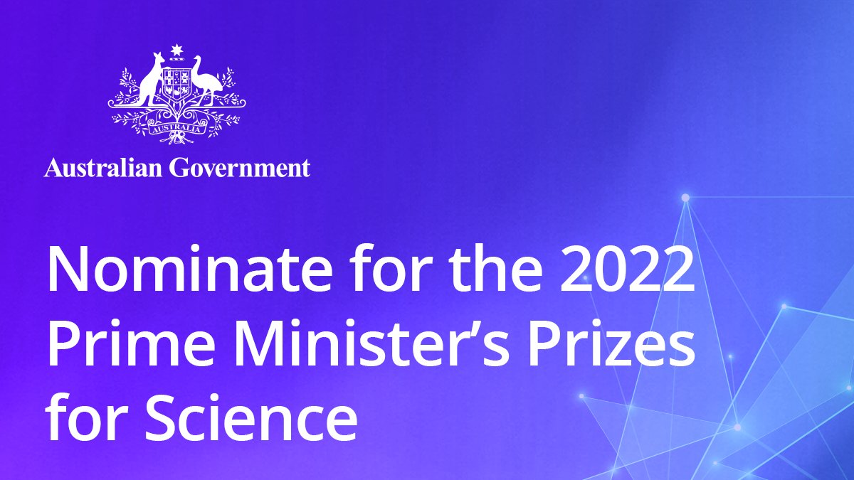 Nominations for the 2022 Prime Minister’s Prizes for Science will close next week. 🔬🏆

This is your opportunity to nominate your leaders, employees, colleagues and peers for Australia’s most prestigious awards. 

Discover more: industry.gov.au/news/prime-min…