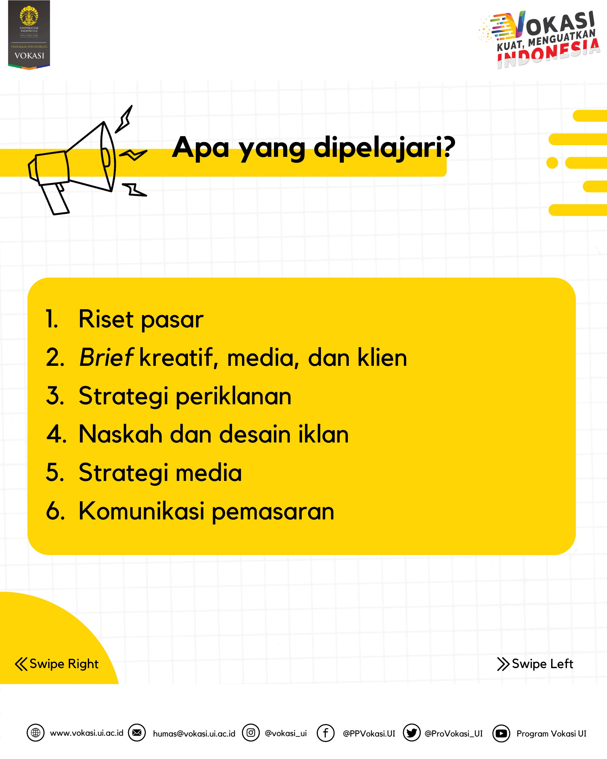 Program Pendidikan Vokasi UI on X: [MasterClass #2 Inbound Lecturer  Produksi Media: Indonesia Future Creative Talent: How to Be Learning  Agile?]  / X