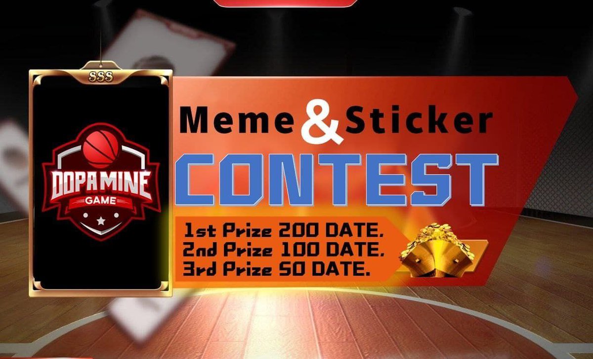DopamineGAME's tweet photo. Hello DopaChamps! 🏀🏀🏀

Let us rally on the team spirit and join the Dopamine Meme, GIF and Sticker Contest! 

Show your colors! Warm up! Get exciting rewards.⛹️‍♀️⛹🏼⛹🏿‍♂️

Prizes: 
🥇1st Place: 200 DATE
🥈2nd Place: 100 DATE
🥉3rd Place: 50 DATE https://t.co/jab28ov92A