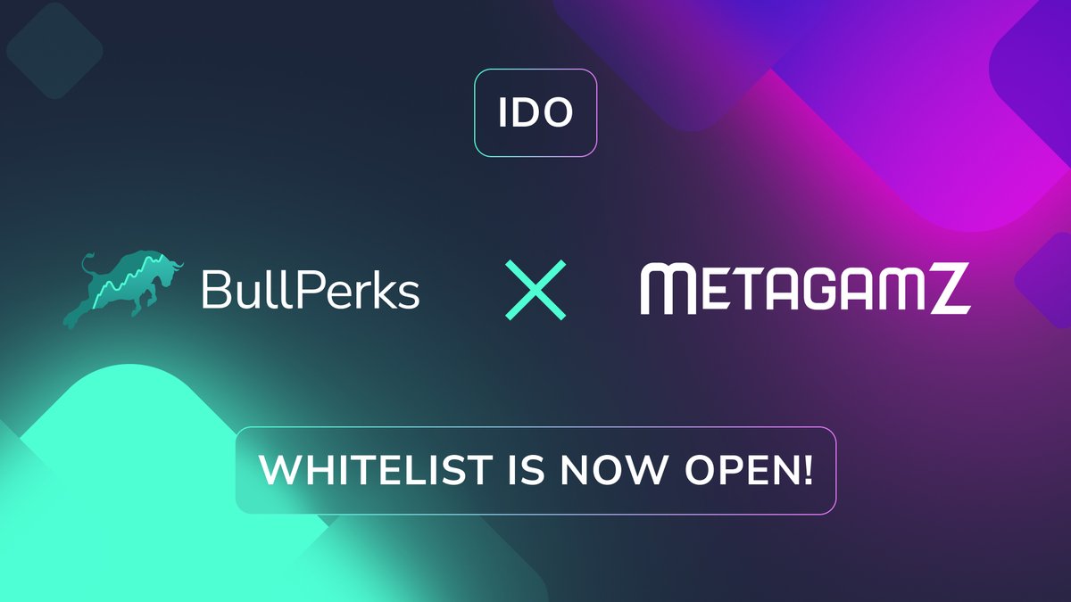 🔥THE #WHITELISTING CAMPAIGN🔥 for #MetagamZ IDO is now open!    

👉APPLY HERE: gleam.io/9CoxX/metagamz…
💰REWARD: a guaranteed copper-tier allocation for 10 winners
📅 DEADLINE: February 12 

📮All the winners will receive an email from BullPerks with further 
instructions.