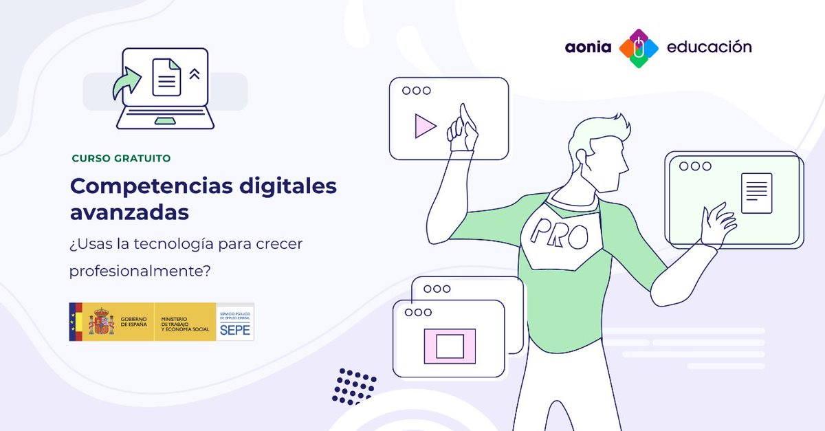 AoniaEdu's tweet photo. Son tiempos de competencias digitales, de innovación y cambio ¿quieres ampliar tus oportunidades de crecimiento? Este curso es gratuito y es para ti. ¡A tu ritmo y desde dónde estés! ¡Inscríbete aquí! ⬇️ https://t.co/Zk6ThkmdGv
#CursoTIC #cursoenlinea #formacionprofesional #fp https://t.co/YPZisYDq5z