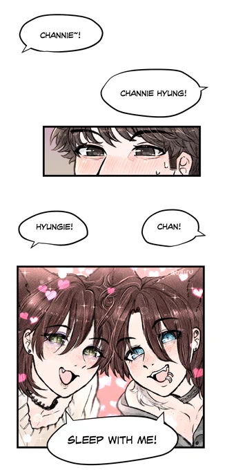 [Chan's Felix Harem AU]

Webcomic style here -> https://t.co/uSHnqlQtUs

#StrayKids #Straykidsfanart #chanlix 