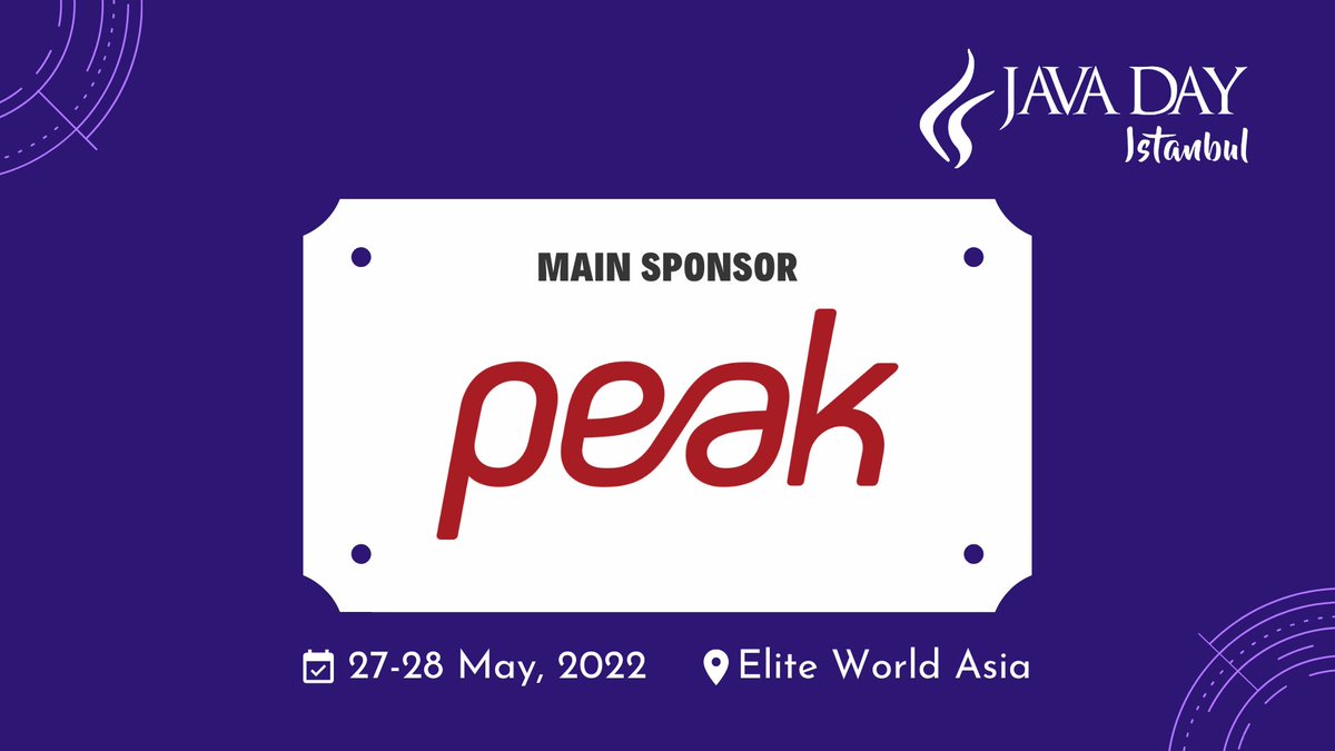 javadayistanbul's tweet photo. We're pleased to announce that @PeakCom will be our main sponsor at #javadayistanbul #JDI2022.

Great thanks for supporting us for 7 years !

💫8th Year
🗓️27-28 May, 2022
🚀https://t.co/RpVzIddQbq https://t.co/JGI57QKXwj