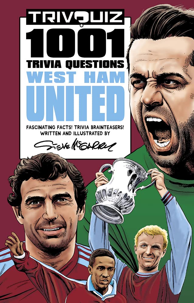 footybookreview's tweet photo. One for all those Hammers fan out there. Released today and onto FBR's BOOK SHELF - TRIVQUIZ WEST HAM UNITED: 1001 QUESTIONS by Steve McGarry https://t.co/sMaDteljW0 @PitchPublishing @SteveMcGarry #WestHamUnited #WHUFC #Hammers #Irons #QuizBook #TriviaBook https://t.co/4uWxX1PIny