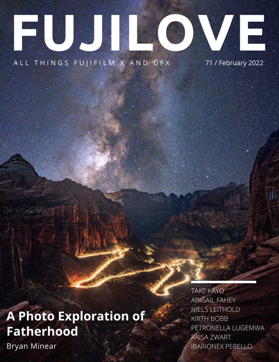 Gm. Honored to have an image grace the cover of  @_fujilove_ magazine this month, along with an article expressing how being a father has impacted me creatively! 💯