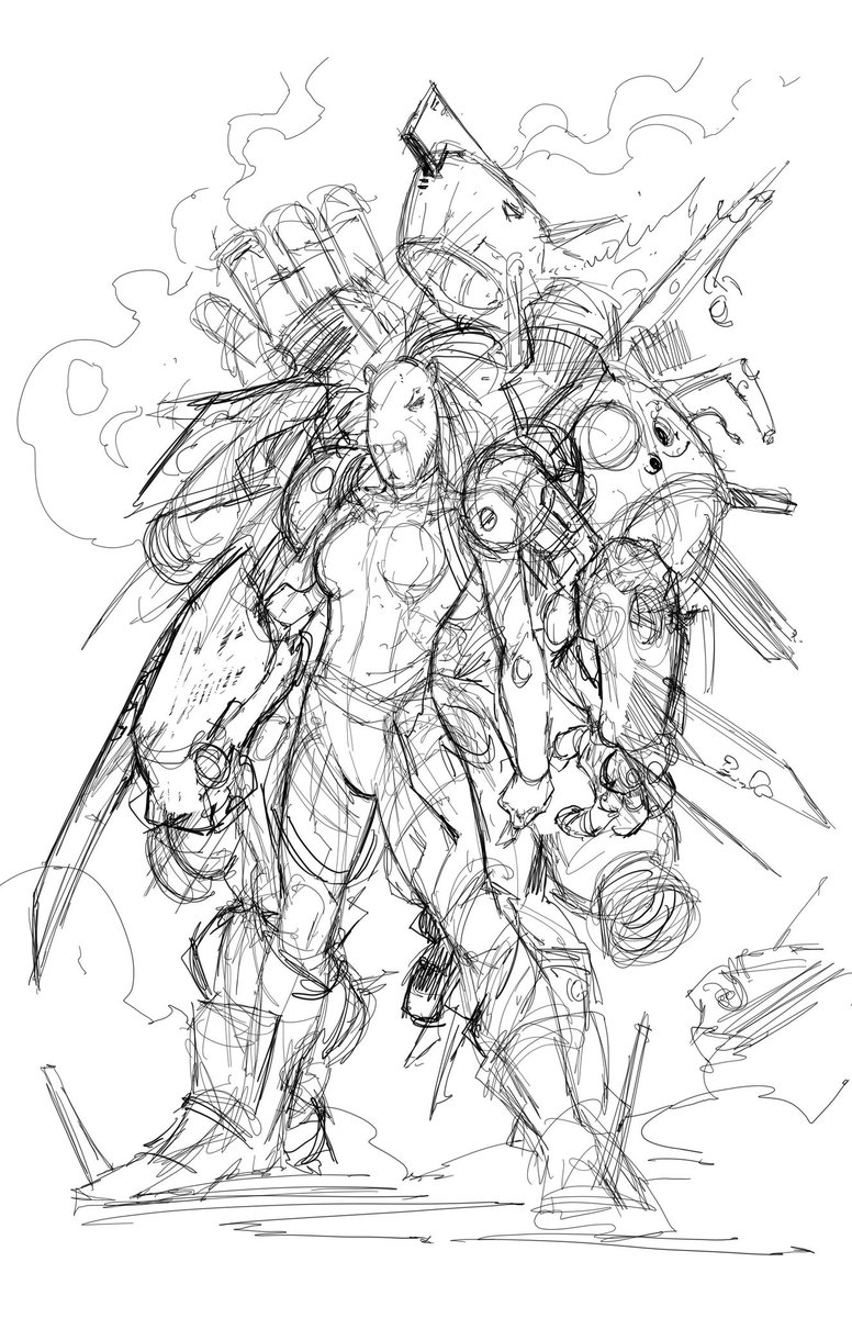 GilbertDeltrez's tweet photo. Cool sketch in progress. A capybara in a mecha suit. Her name's Mona-Lisa.
#GalacticRodentsOfMayhem #CapybaraComic #GROMCOMIC https://t.co/qDQ4Nz8ZzA