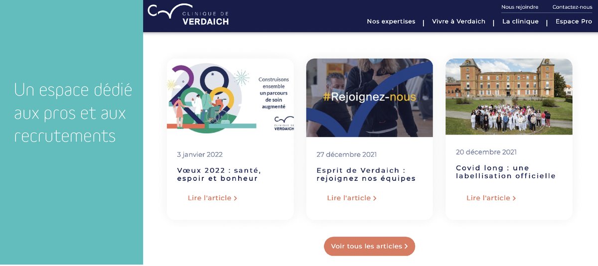 CVerdaich's tweet image. [Du côté du web] Depuis quelques jours, nous avons lancé notre nouveau site internet pour clarifier nos informations, fluidifier le parcours patient et la recherche d’information des professionnels.

Une nouvelle expérience à découvrir 👉 clinique-verdaich.com
#sante #medecine
