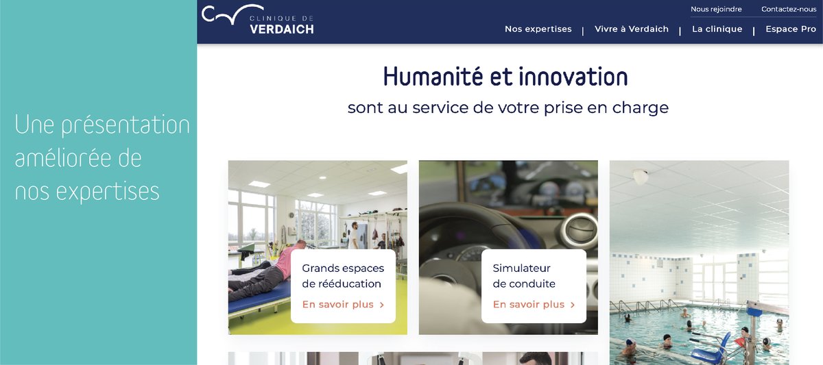CVerdaich's tweet image. [Du côté du web] Depuis quelques jours, nous avons lancé notre nouveau site internet pour clarifier nos informations, fluidifier le parcours patient et la recherche d’information des professionnels.

Une nouvelle expérience à découvrir 👉 clinique-verdaich.com
#sante #medecine