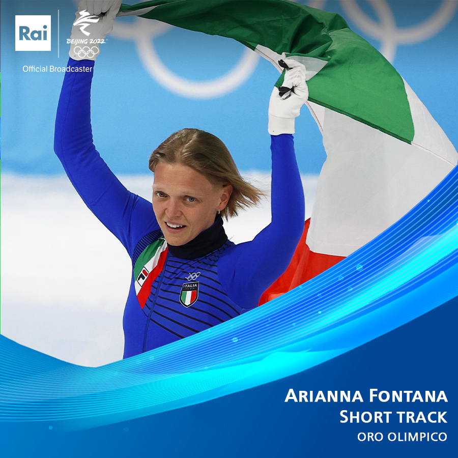 RaiPlay's tweet photo. 🥇 SEI GRANDE ARIANNAAA 🥇

🇮🇹 Arianna è ORO! Primo a #Beijing2022 per l'Italia. Orgoglio Azzurro 💙⛸💙 ⛸

📌 La finale dello #ShortTrack  è disponibile su #RaiPlay ➡ https://t.co/pK6fSEAlzh

#OlimpiadiRai https://t.co/vPJzDYv7Wz