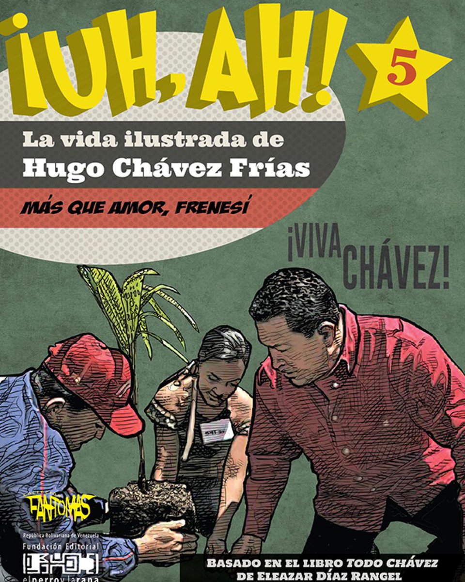 En este inicio de semana, comparto el tomo N° 5 de la colección de libros "¡Uh, Ah! La vida ilustrada de Hugo Chávez Frías Más que amor, frenesí”, que recoge la inquebrantable unión de nuestro líder invicto con el Pueblo. ¡Feliz Día! ==> bit.ly/3ouiR8l
