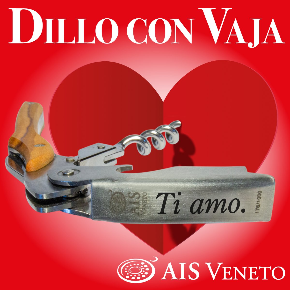 Non fiori, ma cavatappi personalizzabili. 
Per #SanValentino regala una dedica sul nostro Vaja Pro, magari accoppiato alla vostra bottiglia di vino preferita... All'incisione ci pensiamo noi, scopri come: store.aisveneto.it/product/232689…
