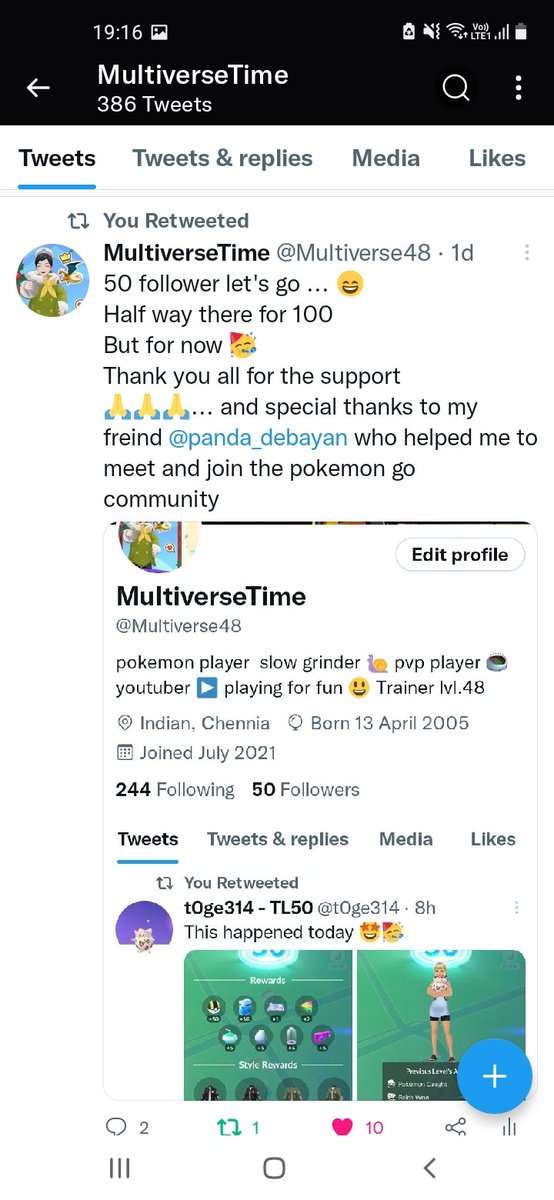 Multiverse48's tweet image. Yestrday 50 followers and with in 24hrs we are at 70 followers 
Let's gooo....🤩🤩
Thank you all for the support 😁😁😄😄...