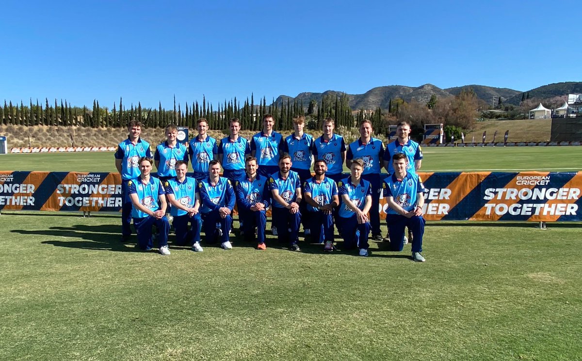 TWCricketClub's tweet photo. A happy squad after 2 wins from 2 games on the opening day. See you all tomorrow at 11 AM local time for some day 2 action! https://t.co/qYcCWJ94E1