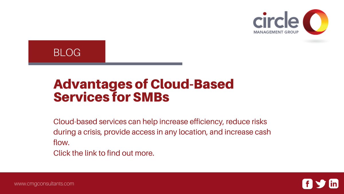 cmgconsultants's tweet image. zcu.io/FwKB 
@Circle Management Group 
@WCA Technologies 
#WCAtech #CMGconsultants #CloudBased #SMB