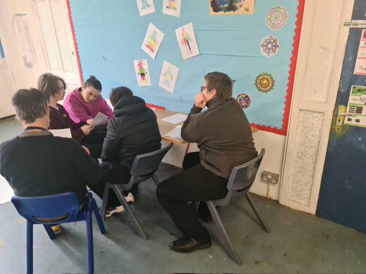 HamiltonSchool4's tweet photo. New teacher Colin has Year 9 locked in a calm, quiet conversation during their PSMSC lesson.
A variety of adult topics being discussed maturely and with inquisitive minds.
#WeAreHamilton #PSMSC #SENeducation https://t.co/IYjvPp8tyK