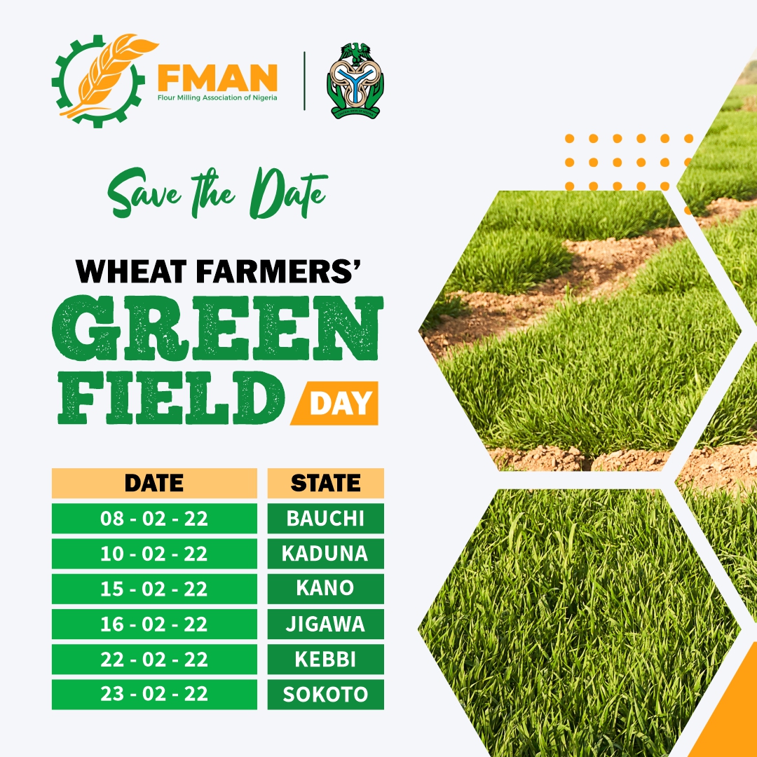 fmanng_'s tweet photo. FMAN in collaboration with @cenbank cordially invites you to its upcoming 2021/2022 Wheat Farmers' Green field day.
It promises to be enlightening, engaging and informative.
Please be our guest as we jointly go on this journey of Improving wheat production in Nigeria! https://t.co/lPoI9QE3vG