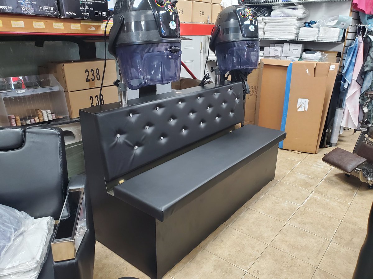 Bench for 3 dryers on Sale Call Now Aro Beauty Equipment #barbershop #beautysalonequipment