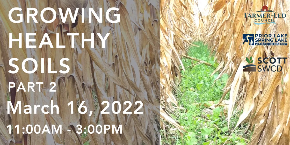ScottSwcd's tweet image. Upcoming workshop! 
We are excited to host part 2 of our Growing Healthy Soils workshop series featuring notable speakers Dave Brandt and Lance Kelssig! 
Register now at eventbrite.com/.../growing-he…...