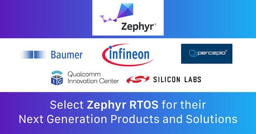 percepio's tweet photo. Registration is open for the Zephyr #DeveloperSummit! 🪁 Percepio featured in @ZephyrIoT newsletter;
🪁 New Percepio membership
🪁 Inclusion in new vendor directory
🪁 Member highlights (x2!)
https://t.co/lmNq71Ytkk
@linuxfoundation #ZephyrRTOS #Tracealyzer #VisualTrace https://t.co/Vuse37vEb4