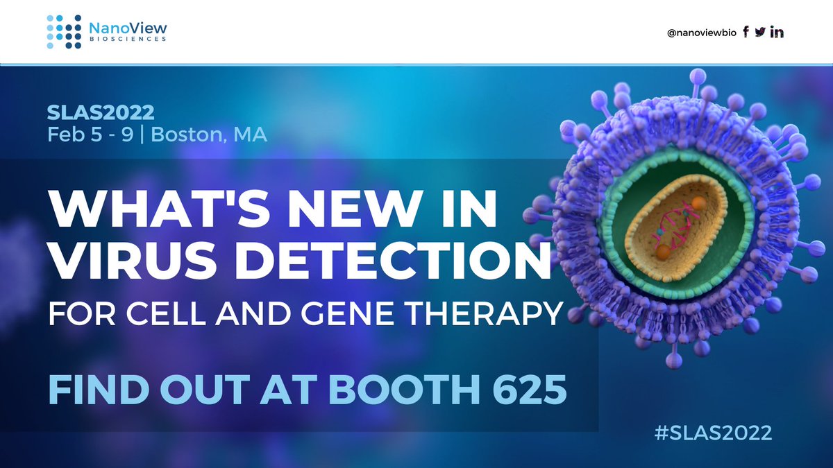 We’re here at #SLAS2022! We’re very excited to share our new virus detection and characterization capability for cell and gene therapy so please come and find us at booth 625 or through our Digital Company Listing if you're attending online.
