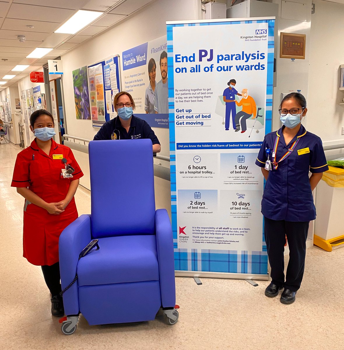 Me and @julietb08972952 had a delivery of some new rise and recliner chairs, thanks to the ongoing support from @KHFTCharity 💙 distributed to all wards, including CDU to support our patients and staff to #endPJparalysis @BrianwDolan @eraderecht @BereniceConstab @NicholaKane2