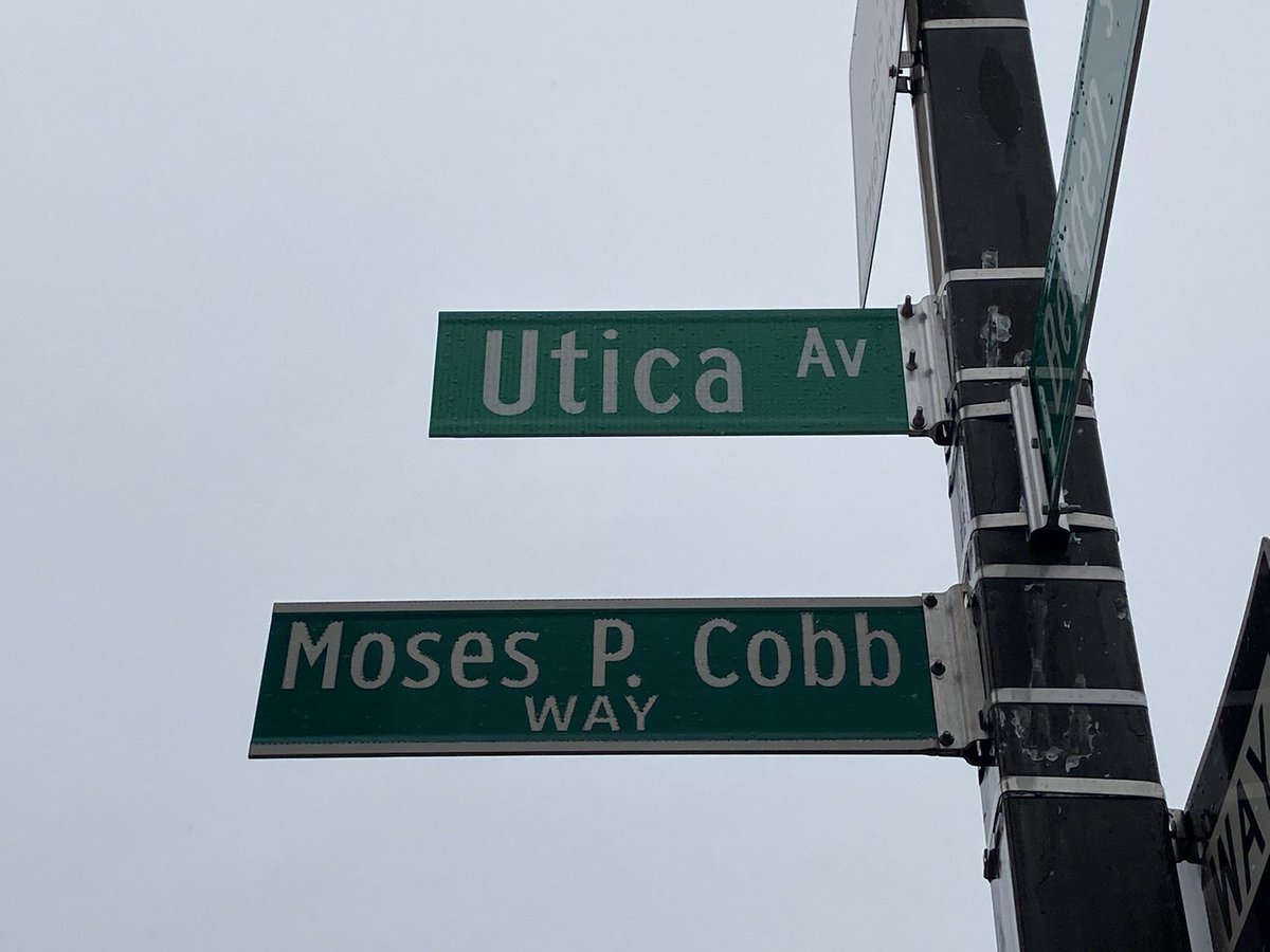 NYPDChiefPatrol's tweet photo. NYPD #BlackHistoryMonth Tour: In 1892, Patrolman Moses Cobb became one of the first Black officers in the Brooklyn Police Department &amp; served faithfully until he retired in 1917 from the NYPD. He is honored with a plaque &amp; a street sign at the @NYPD77Pct, near where he served. https://t.co/kqFsRu8OfW