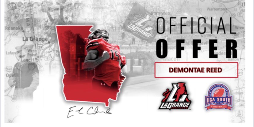 Demontae’ Reed (@demontaereed34) on Twitter photo Blessed to revive an offer from <a href="/LC_FTBL/">LaGrange Football</a> ❤️🖤🙏🏾<a href="/CoachMHealy/">Mike Healy</a> <a href="/tanner_glisson/">tanner glisson</a> <a href="/TroupTigerFB/">Troup Tiger Football</a> Blessed to revive an offer from <a href="/LC_FTBL/">LaGrange Football</a> ❤️🖤🙏🏾<a href="/CoachMHealy/">Mike Healy</a> <a href="/tanner_glisson/">tanner glisson</a> <a href="/TroupTigerFB/">Troup Tiger Football</a>