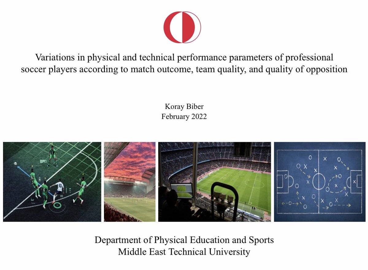 pes_metu's tweet photo. “Variations in physical and technical performance parameters of
professional soccer players according to match outcome, team quality, and
quality of opposition”: A successfully defended MSc thesis by Koray Biber.
Congratulations… ⁦@mustafasogut⁩ https://t.co/uRFjo3NcIv