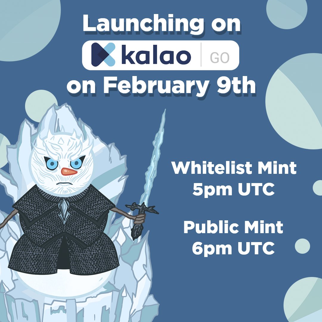 AvaxSnowmanNFT's tweet photo. The date of our launch on @GetKalao  has been set. 🤩🎉
Let's celebrate it with a giveaway!
Total of 3 Avax giveaway to 3 lucky followers!
To enter giveaway:
-Follow @AvaxSnowmanNFT 
-RT This tweet
Good luck all! https://t.co/d8cKtdzgE0