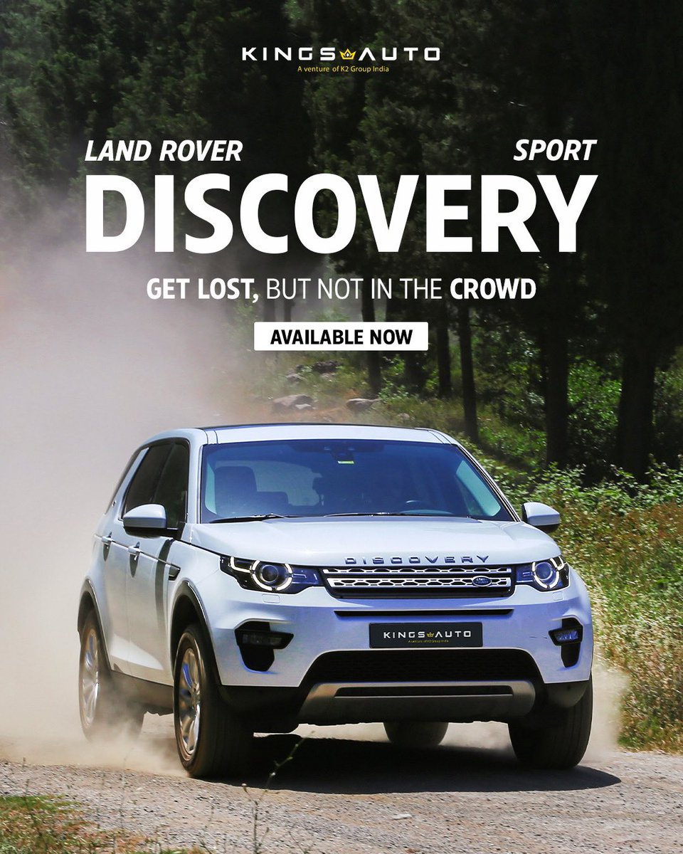 KingsAutoDelhi's tweet photo. Explore the outdoor adventures in the Land rover Discovery!

Now available at Kings Auto

Call us for more details: 9999727272, 8888727272
.
.
.
.
.
.
.
.
.
.
.
#kingsauto #kingsautodelhi #kingride  #trending #trendingnow #trendingnow #car #landrover #luxurycars https://t.co/qajBy5auqd