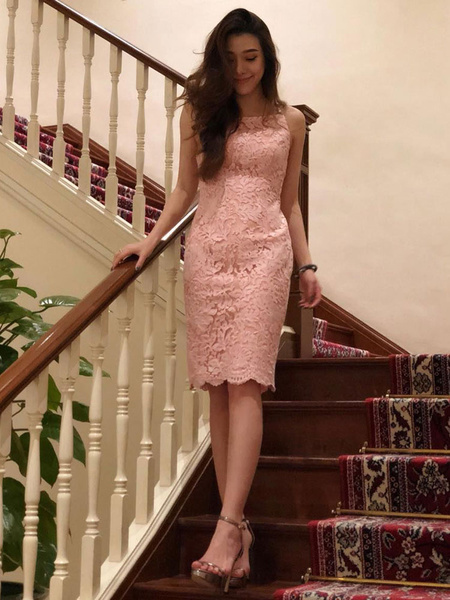 Sexy Party Dress Pink Bodycon Dress 