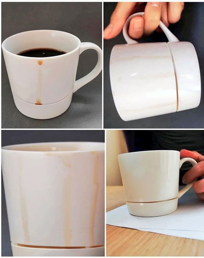 alejandrocsome's tweet image. Una pequeña buña en una taza para resolver un problema. Que viva  el Diseño.

"The Drop Rest Mug" de Kim Keun Ae.
