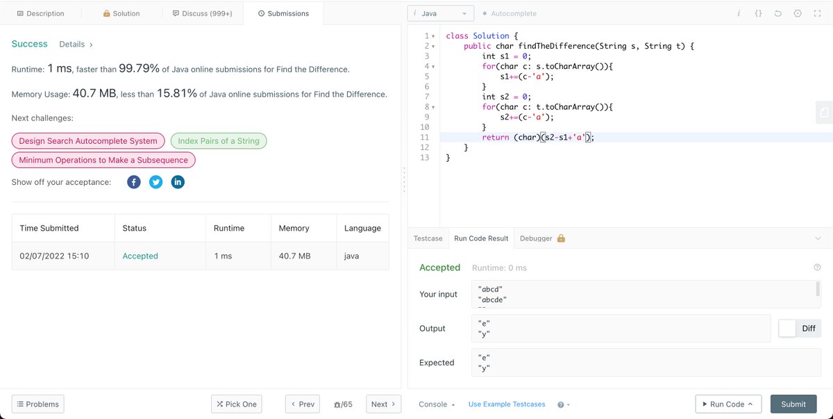 Rakshit2341997's tweet photo. Day 60 of #365daysofcode  with 
@scaler_official
Solved Leetcode Problem.
#scalerdiscord 
#scalerLearning 
#codewithscaler 
#codechallenge
#scaler_official https://t.co/eAZpImwsR6
