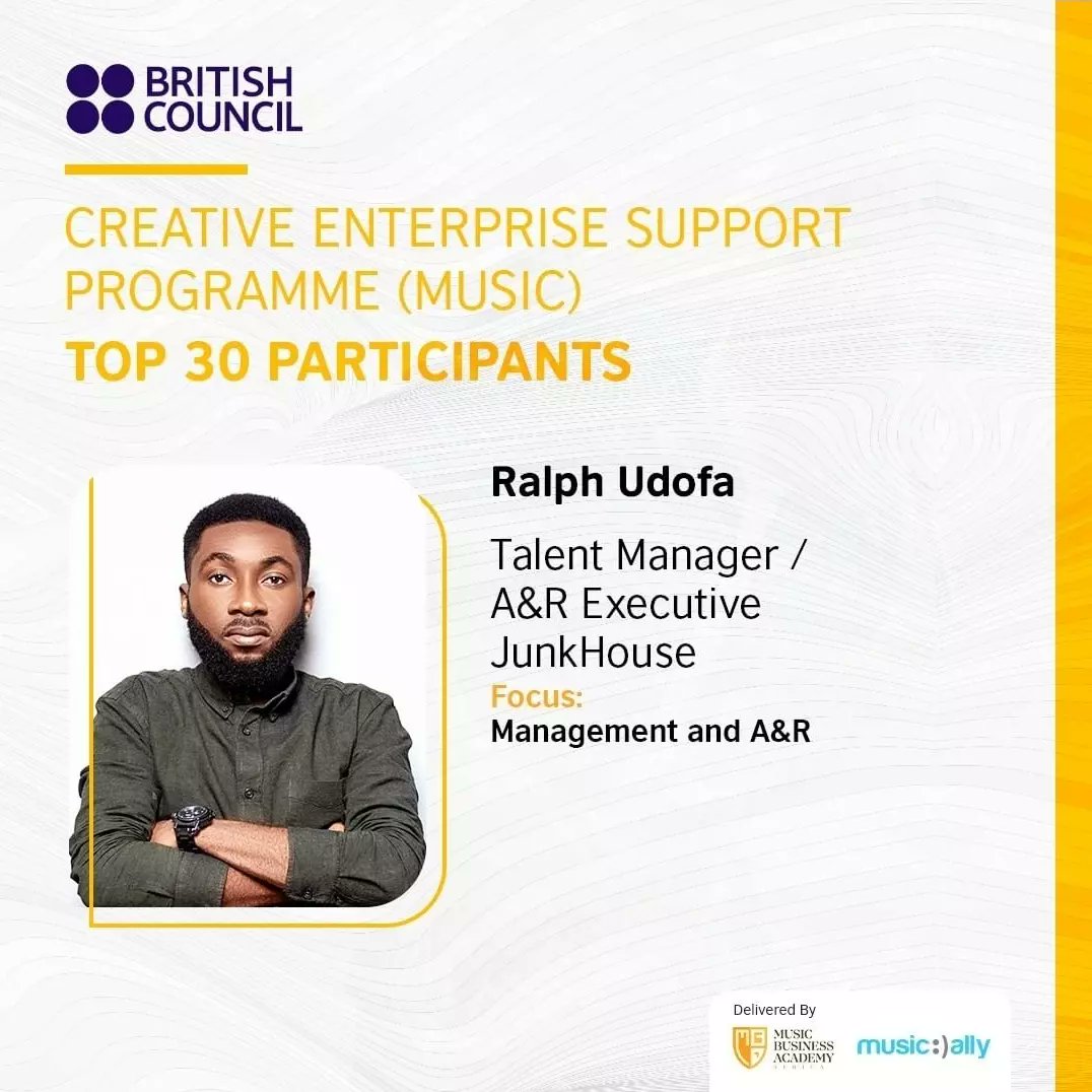 OfficialFreshR's tweet photo. I'm very excited to make it to the top 30. My passion has always being to discover, nurture &amp; groom the next generation of global superstars via @thejunkhouse_ and we're steadily on course.

Thank You @ngbritisharts 
@CIIFAfrica @GodwinTom

Next 6months; all gas, no brakes! https://t.co/P6AYgjtgPC
