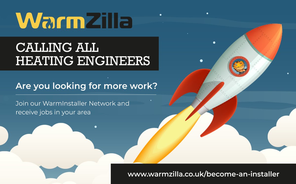 WarmZilla's tweet photo. Here at WarmZilla, we are always looking for great engineers to join the family. Please sign up to become a #warminstaller today! 🔥🦖
Link below👇
https://t.co/G0N6ZZeCpU
#job #jobs #Join #joinup #signup #Boilers #newboiler #WorkWithUs #boilerinstaller #jointheteam #WarmZilla https://t.co/1G0LcWSp8c