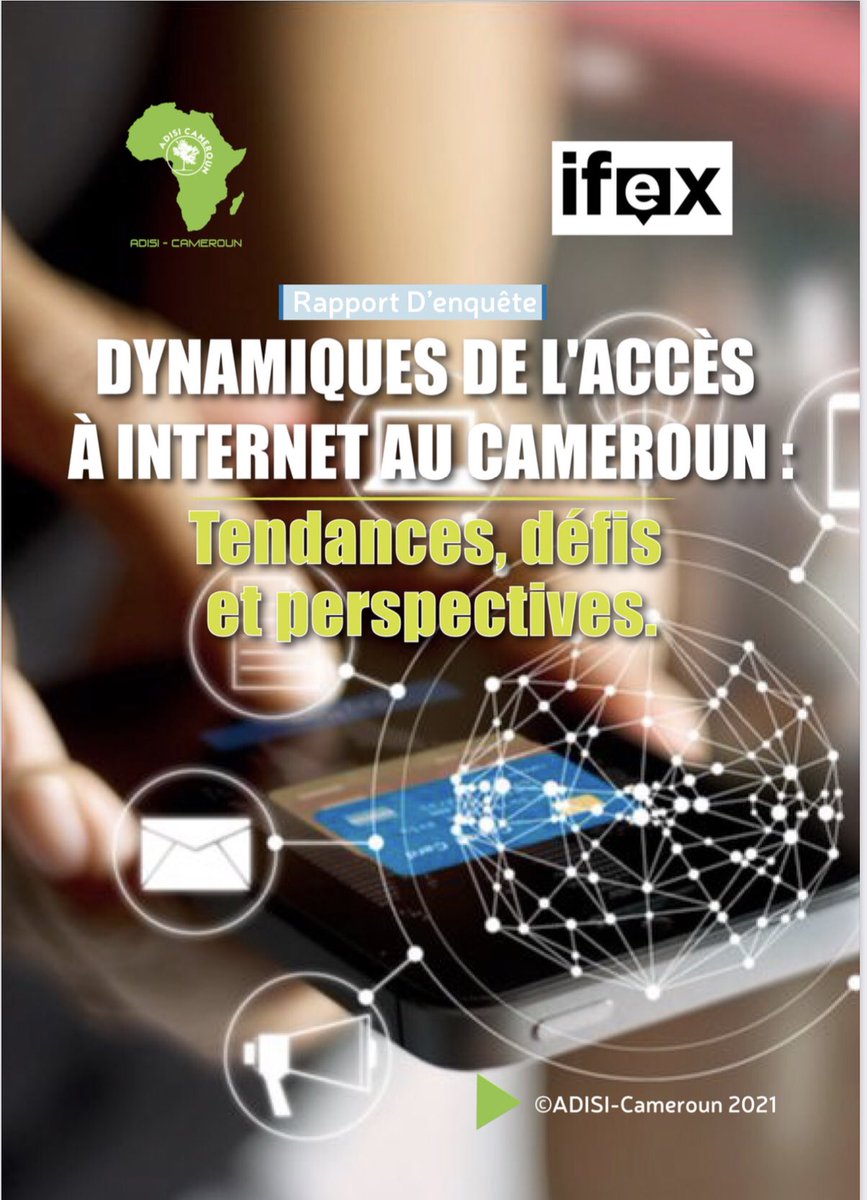 Asitchoma's tweet photo. le taux de pénétration d’internet au Cameroun est estimé à 30% -570 000 nouveaux internautes,
-23,62 millions de Camerounais connectés avec un smartphone et 7,87 millions d’internautes.

Invest in Cameroon, février 2020
#AccesInternet
#DigitalRight
#AdisiCameroun
#Ifex https://t.co/IUbEd1qJnL