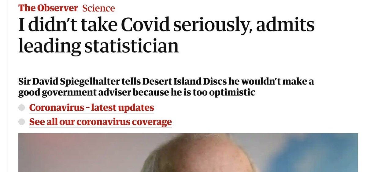 d_spiegel's tweet image. appalling misleading headline from the Guardian: I said I didn’t take the pandemic ‘seriously enough’, but this is turned into ‘didn’t take Covid seriously’. Unacceptable.