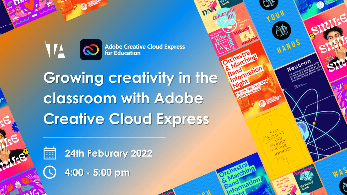 seskelinen's tweet photo. Curious about @AdobeCCExpress? Huge fan of storytelling? 🙌Me too!🙌Join us on Feb 24 for "Growing creativity through visual storytelling". Details here 👉 https://t.co/OuhT93yKMf https://t.co/MHKIJu91NO