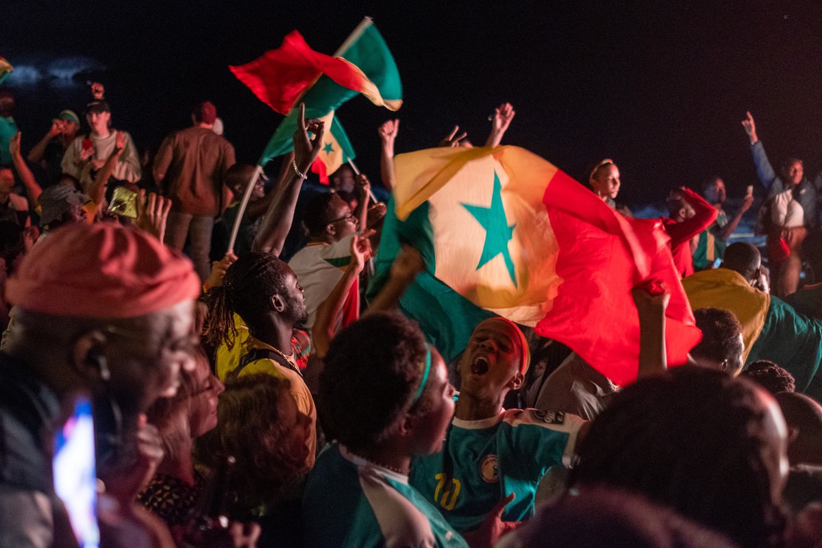ricci_sh's tweet photo. So much intense joy in Dakar. It's electric &amp; beautiful to experience so many people hope for the same thing &amp;  celebrate together. Congratulations, Les Lions! Les Gainde-Champions de l'Afrique! Thank you for these moments, Senegal Sama Xol. There is truly no place like you. https://t.co/VAA30WDi55