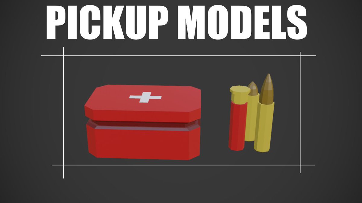 SingleSaplingG's tweet photo. Pickup Models - FPS Game In Unity With Blender
https://t.co/kyhUQUT5LX

I'll be adding pickups to the game so here are some models :]

#gamedev #blender #unity https://t.co/m8Yn51Cmbb